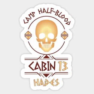 Cabin #13 in Camp Half Blood, Child of Hades – Percy Jackson inspired design Sticker